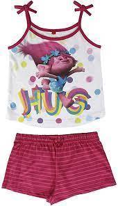 Dreamworks Trolls White Summer Pyjama Set (4Years/104cm) RRP 7 CLEARANCE XL 5.99